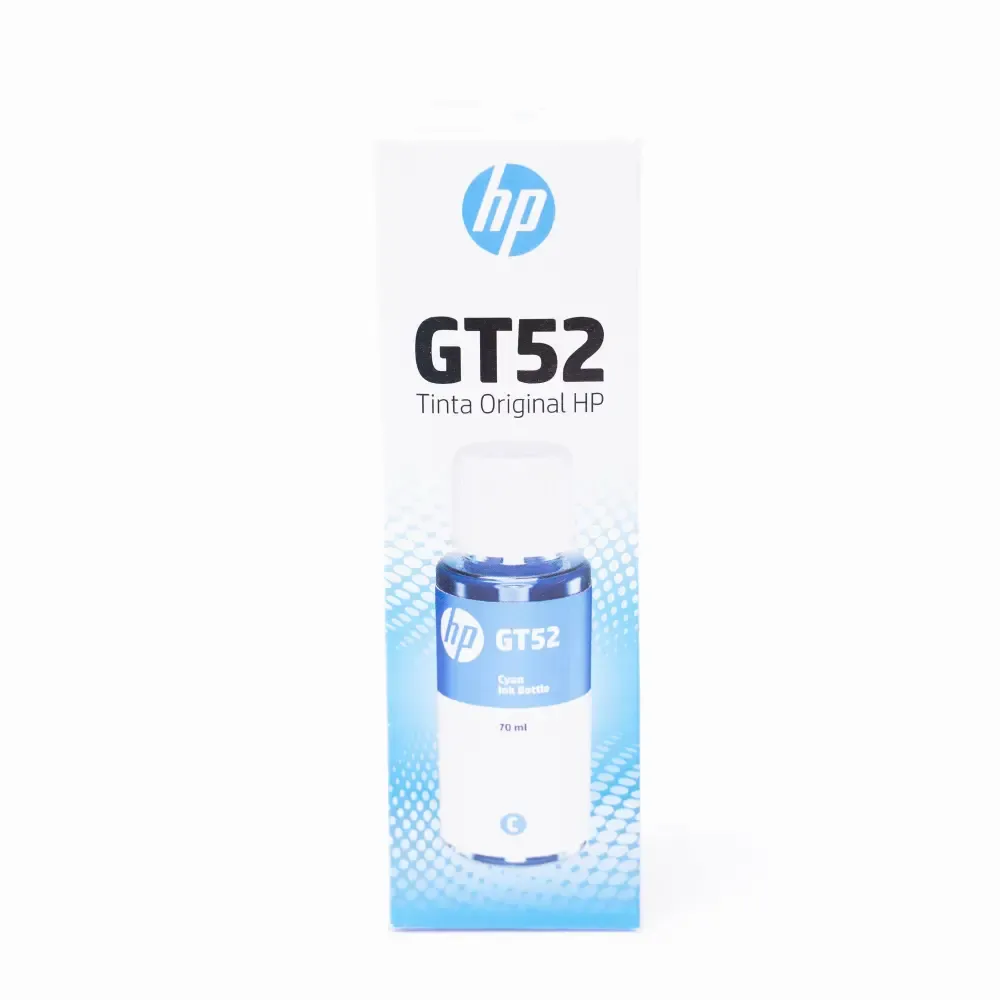 Bote De Tinta Cyan #Gt52 Para Impresoras Hp 70Ml